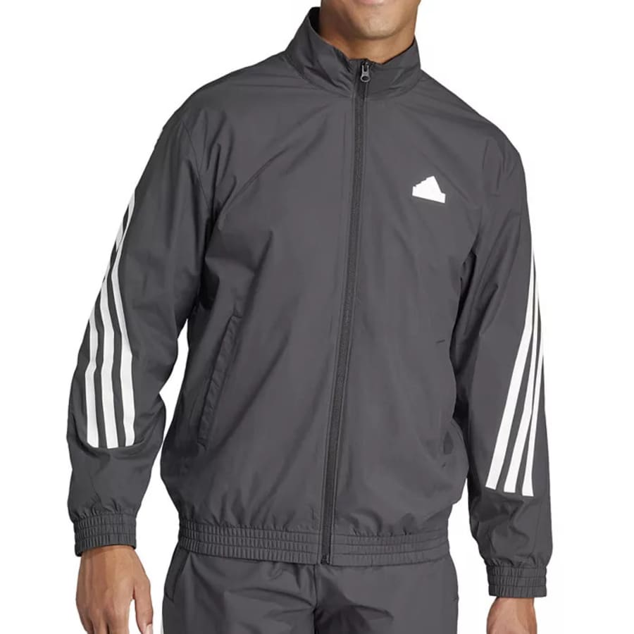 adidas Men's Future Icons Stripe Woven Track Jacket for $30 adidas Men's Future Icons Stripe Woven Track Jacket for $30