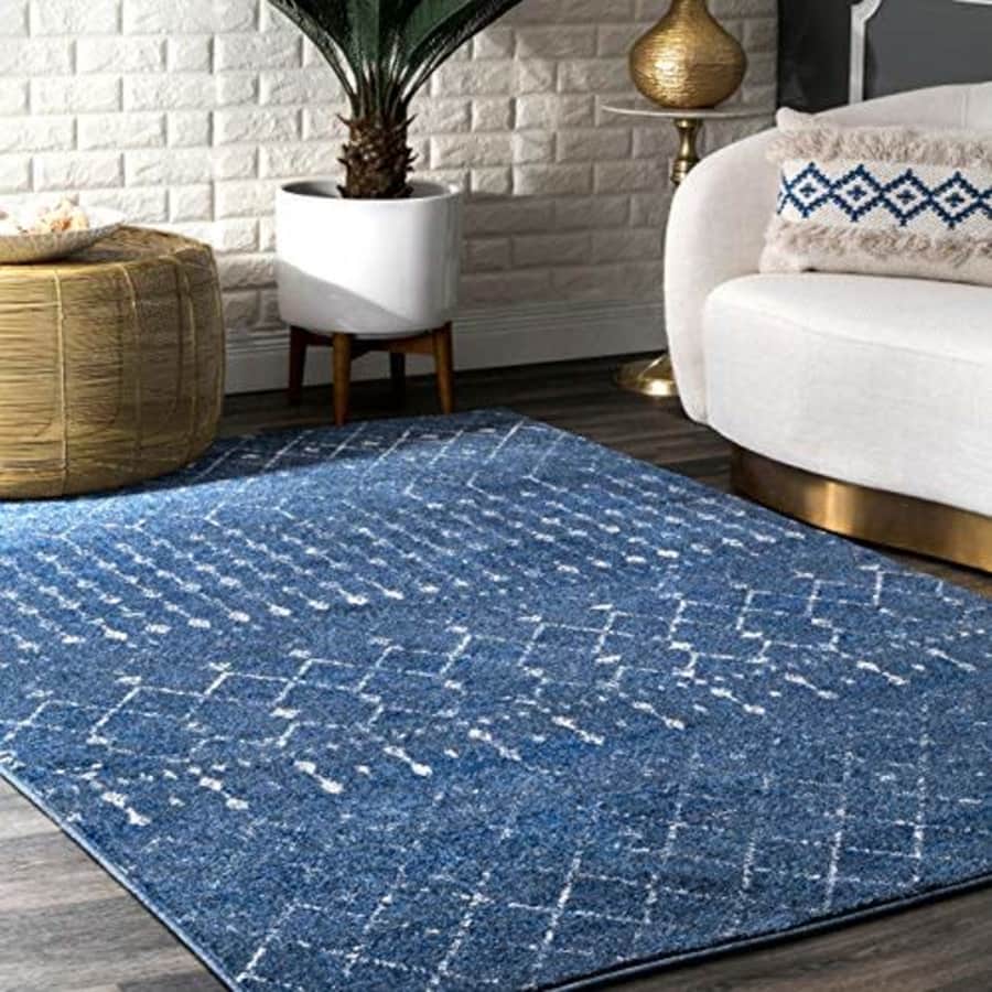 nuLOOM Moroccan Blythe Area Rug, 5' Round, Dark Blue for $65