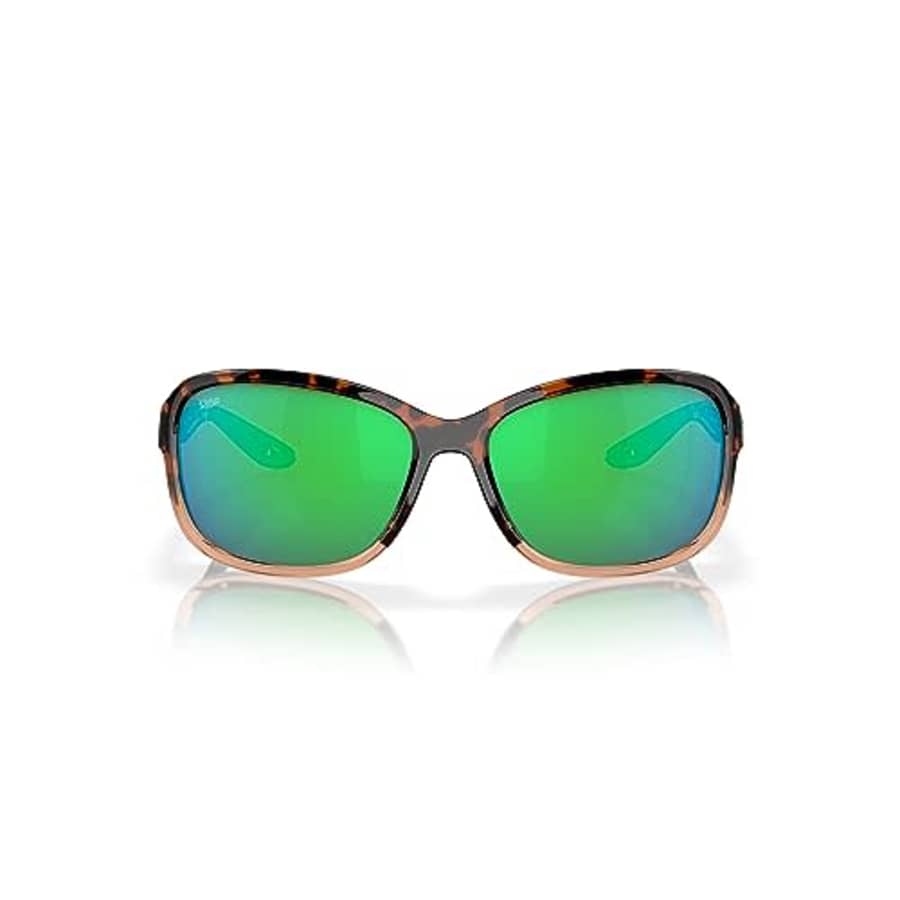 Costa Del Mar Women's Seadrift Polarized Rectangular Sunglasses, Shiny Tortoise Fade/Green Mirrored for $166 Costa Del Mar Women's Seadrift Polarized Rectangular Sunglasses, Shiny Tortoise Fade/Green Mirrored for $166