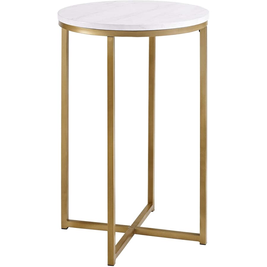 Walker Edison Modern Round Side Table for $47