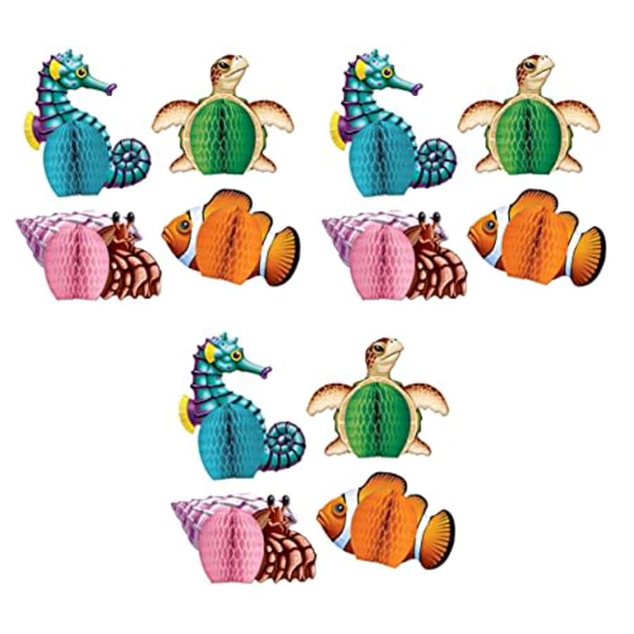 Beistle Ocean Theme Animal Centerpieces For Luau Beach Under The Sea Table Decorations Mermaid for $15