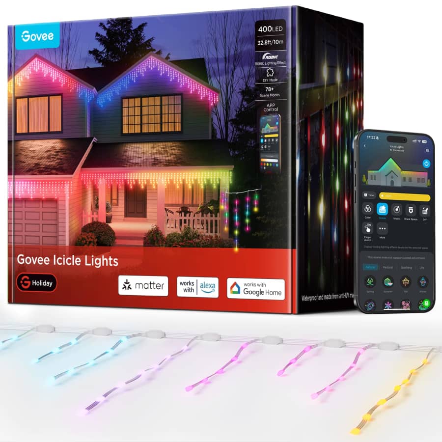Govee 33-Foot Icicle Lights for $90