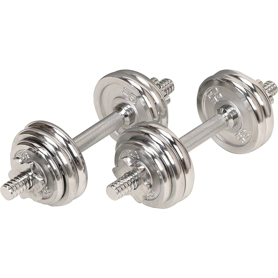 Sunny Health & Fitness 33-lb. Chrome Dumbbell Set for $78 Sunny Health & Fitness 33-lb. Chrome Dumbbell Set for $78