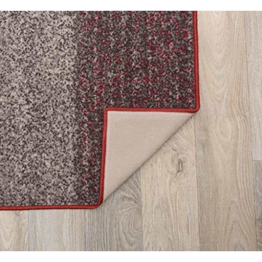 Rugshop Modern Boxes Design Non-Slip (Non-Skid) Area Rug 5 X 7 (5' 3" X 7' 3") Red for $89