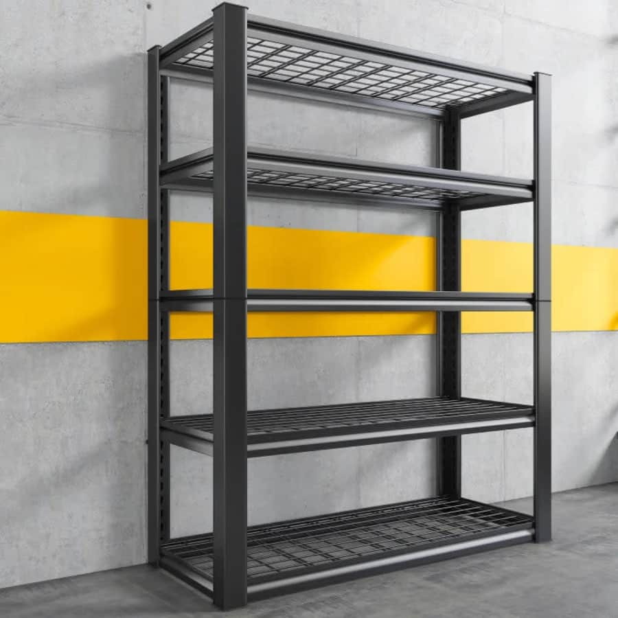 Reibii 5-Tier Adjustable Metal Utility Shelves for $105 Reibii 5-Tier Adjustable Metal Utility Shelves for $105