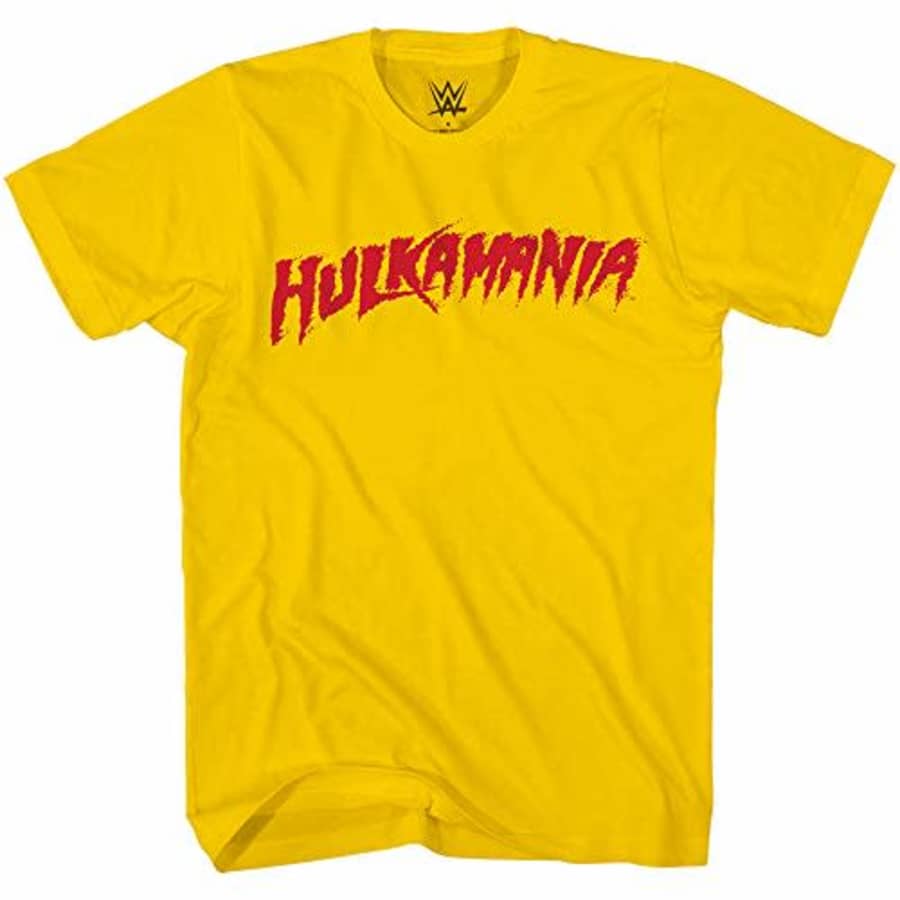 WWE Men's Superstar Wrestlers Stone Cold Steve Austin The Rock Undertaker T-Shirt, Hulk Yellow, for $25