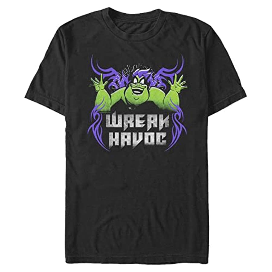 Disney Big & Tall Villains Ursula WREAK Havoc Men's Tops Short Sleeve Tee Shirt, Black, 4X-Large for $23