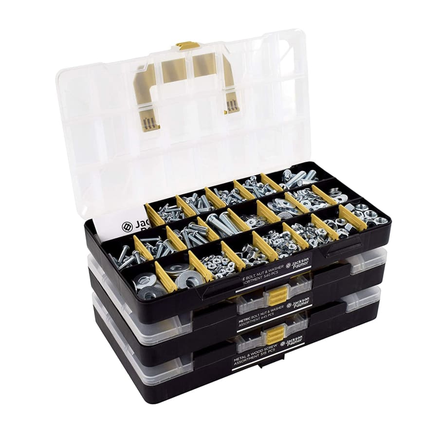 Jackson Palmer 1,300-Piece Hardware Assortment Kit for $38 Jackson Palmer 1,300-Piece Hardware Assortment Kit for $38