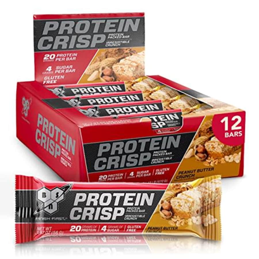 BSN Protein Bars - Protein Crisp Bar by Syntha-6, Whey Protein, 20g of Protein, Gluten Free, Low for $30