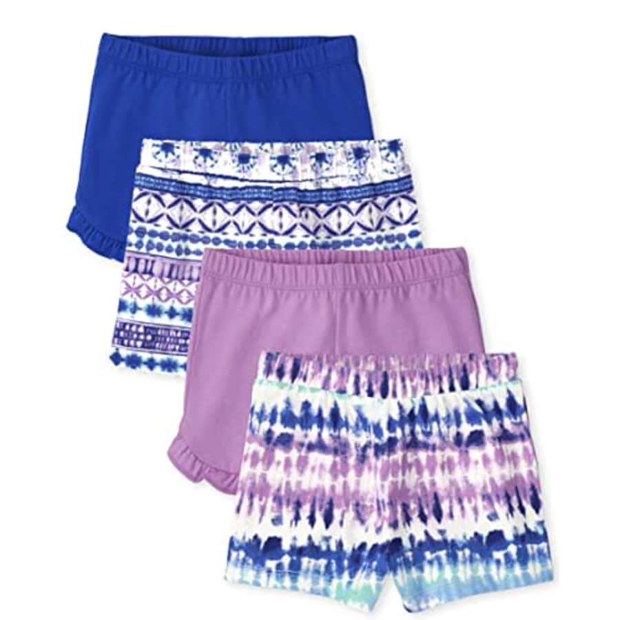 The Children's Place Baby and Toddler Girls Fashion Shorts, Patterned/AZUREOUS/Frozen DYE/Electric for $17