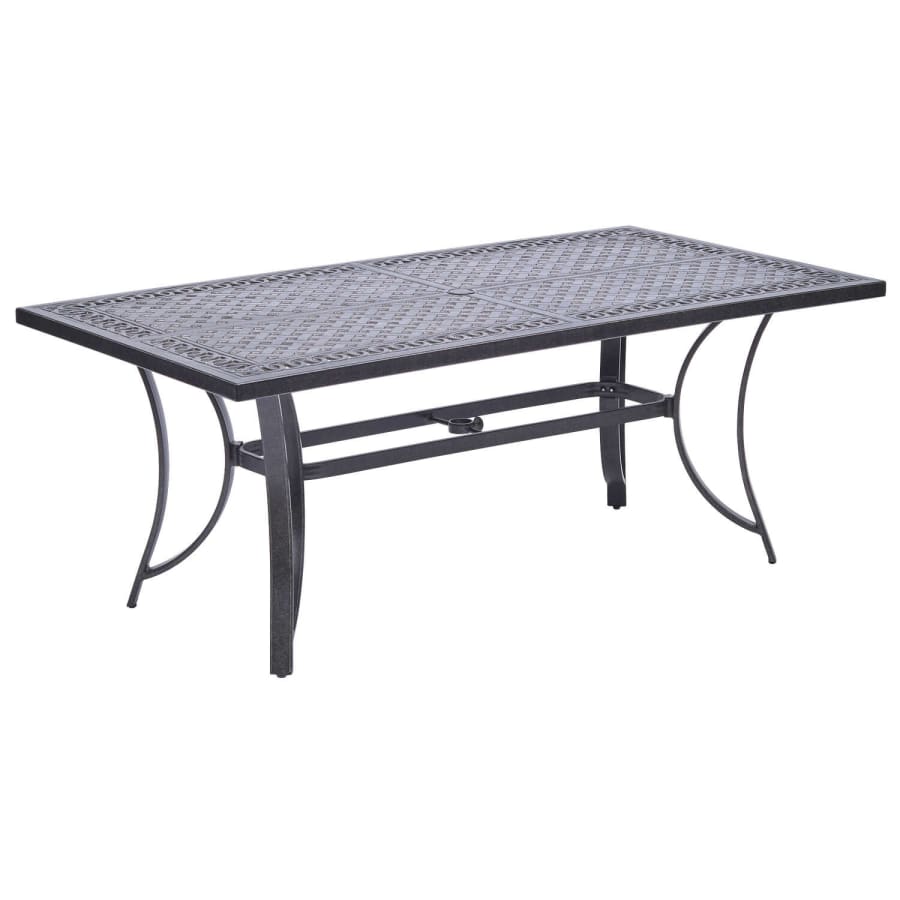 Living Accents Sonora Rectangular Gray Aluminum Dining Table for $350 Living Accents Sonora Rectangular Gray Aluminum Dining Table for $350