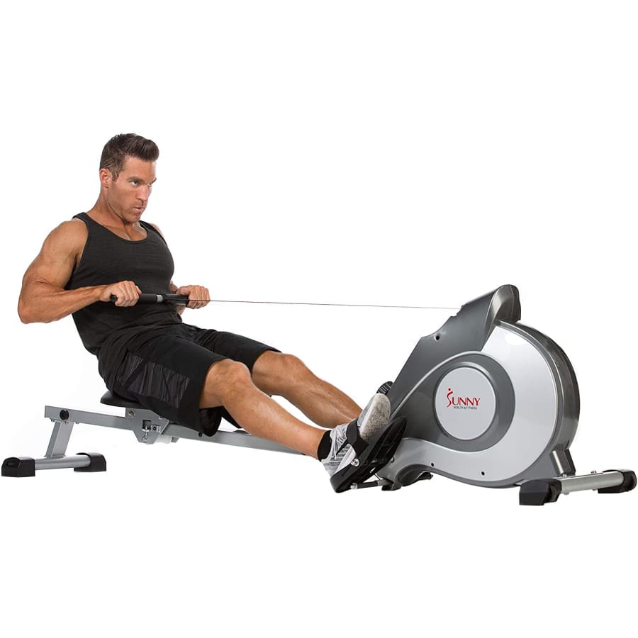 Sunny Health & Fitness Magnetic Rowing Machine Rower w/ LCD Monitor for $199