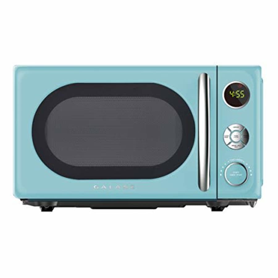 Galanz GLCMKA07BER-07 0.7 Retro cu. Ft. 700-Watt Countertop Microwave, Bebop Blue for $100 Galanz GLCMKA07BER-07 0.7 Retro cu. Ft. 700-Watt Countertop Microwave, Bebop Blue for $100
