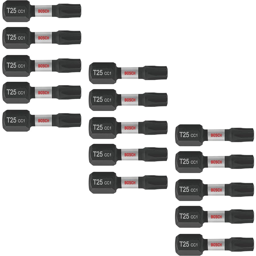 Bosch 1" Impact Torx #25 Insert Bits 15-Pack for $7 Bosch 1" Impact Torx #25 Insert Bits 15-Pack for $7
