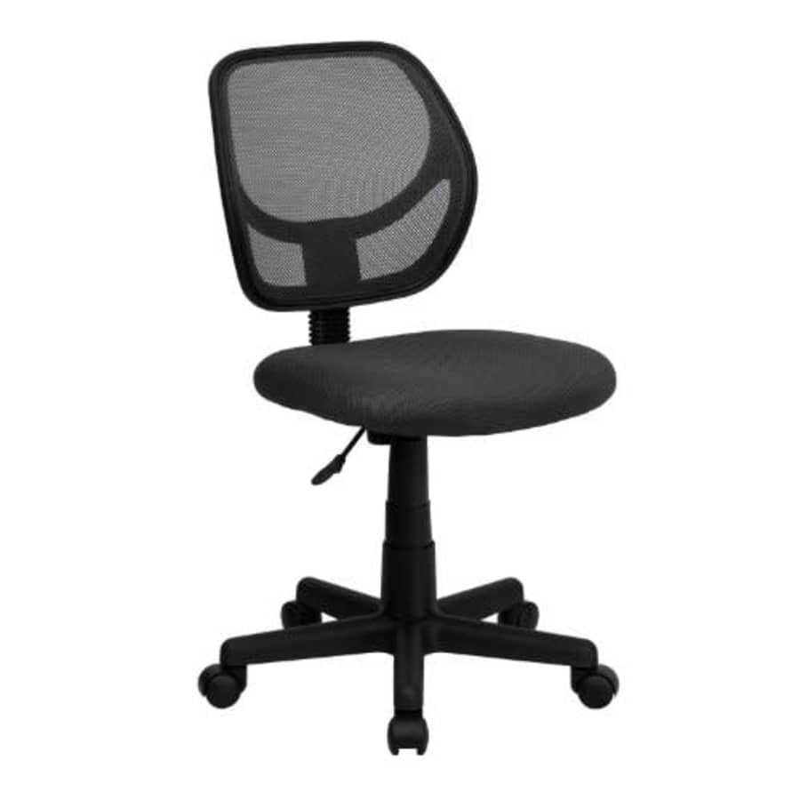 Flash Furniture Neri Low Back Gray Mesh Swivel Task Office Chair with Curved Square Back for $77 Flash Furniture Neri Low Back Gray Mesh Swivel Task Office Chair with Curved Square Back for $77