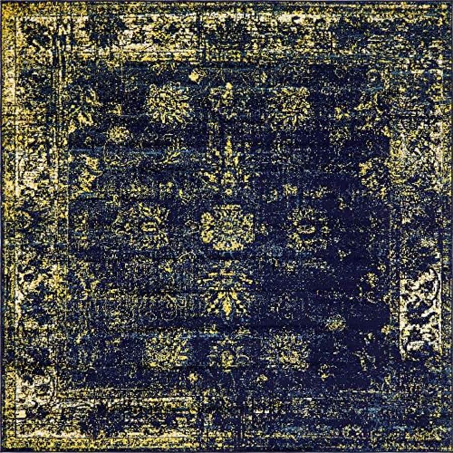 Unique Loom Sofia Traditional Area Rug, 8' 0 x 8' 0, Navy Blue for $89 Unique Loom Sofia Traditional Area Rug, 8' 0 x 8' 0, Navy Blue for $89