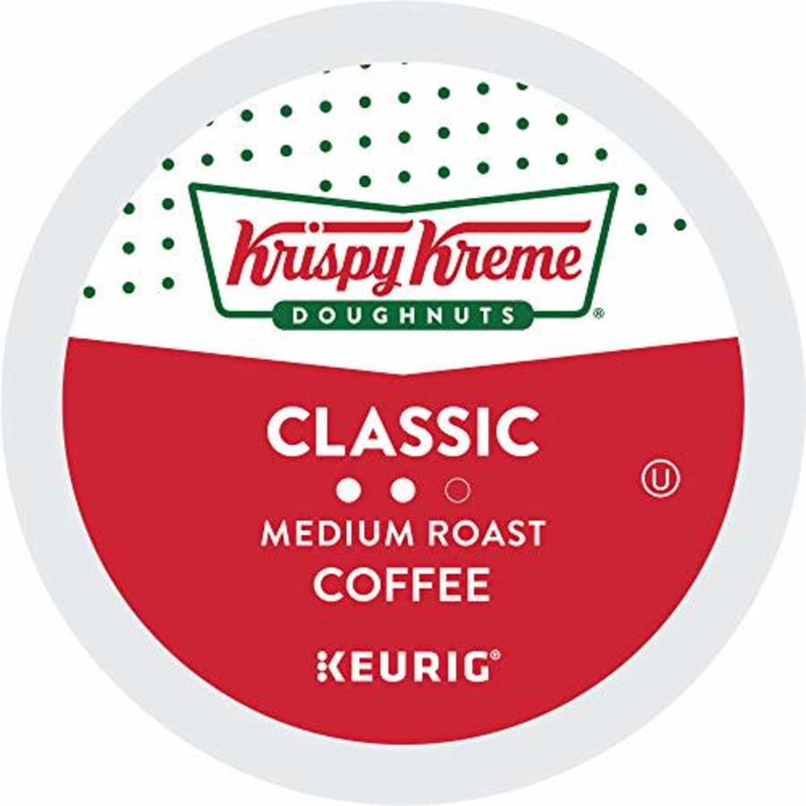 Krispy Kreme Classic, Single-Serve Keurig K-Cup Pods, Medium Roast Coffee, 12 Count (Pack of 6) for $32