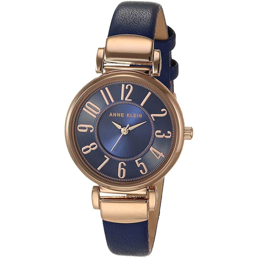 Anne Klein Women's Easy-to-Read Leather Strap Watch for $35 Anne Klein Women's Easy-to-Read Leather Strap Watch for $35