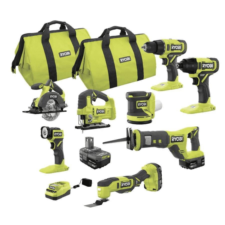 Ryobi One+ 18V Cordless 8-Tool Combo Kit w/ 3 Batteries for $339