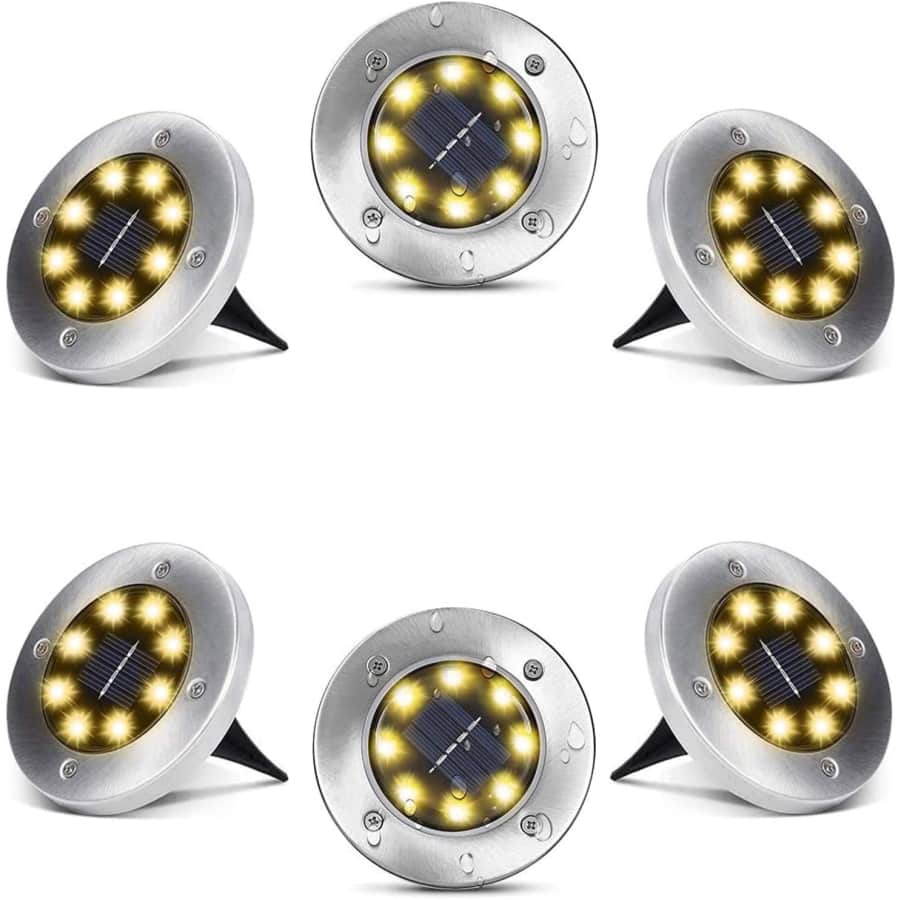Leototo LED Solar In-Ground Light 6-Pack for $17 Leototo LED Solar In-Ground Light 6-Pack for $17