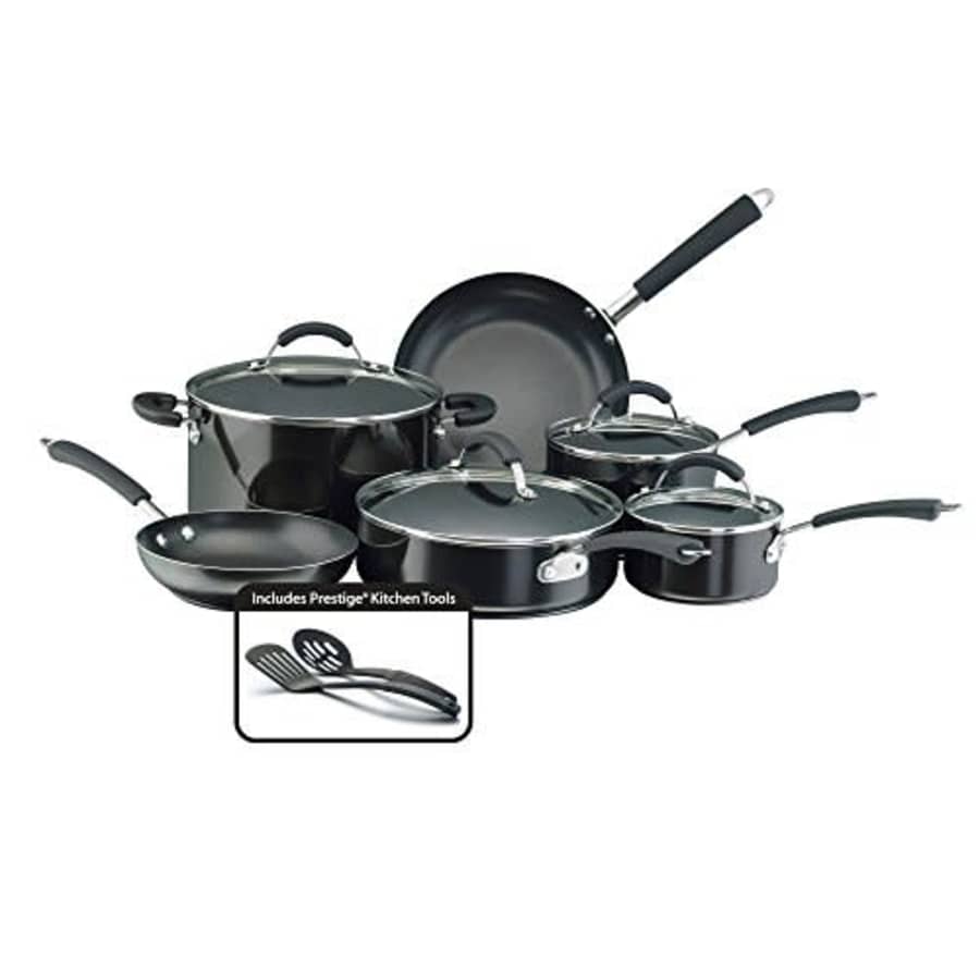 Farberware Millennium Nonstick Cookware Pots and Pans Set, 12 Piece, Black for $90 Farberware Millennium Nonstick Cookware Pots and Pans Set, 12 Piece, Black for $90
