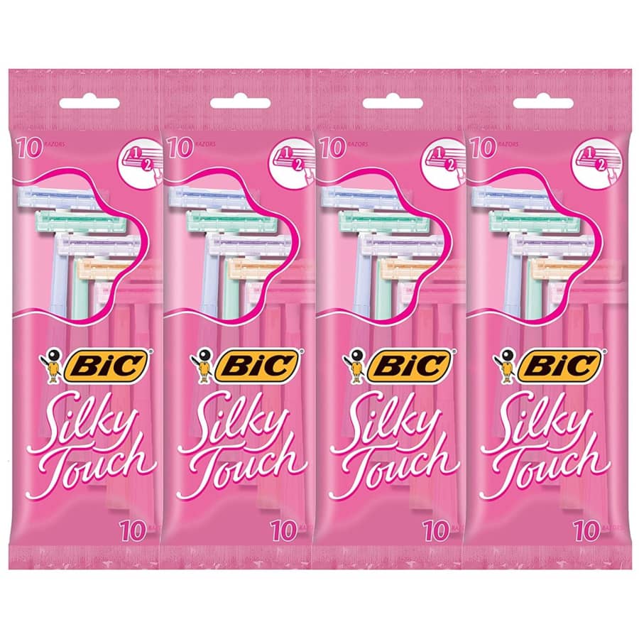 BIC Silky Touch Twin Blade Disposable Razor 40-Pack for $11 BIC Silky Touch Twin Blade Disposable Razor 40-Pack for $11