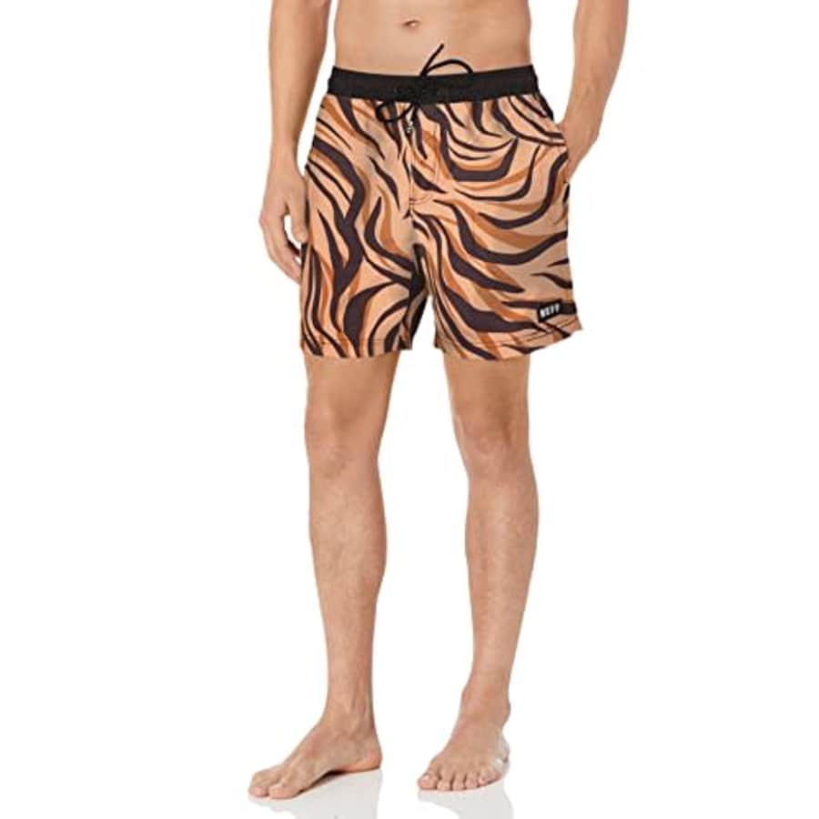 NEFF Men's Standard Daily Hot Tub Board Shorts for Swimming, Brown Tiger, X-Large for $14 NEFF Men's Standard Daily Hot Tub Board Shorts for Swimming, Brown Tiger, X-Large for $14