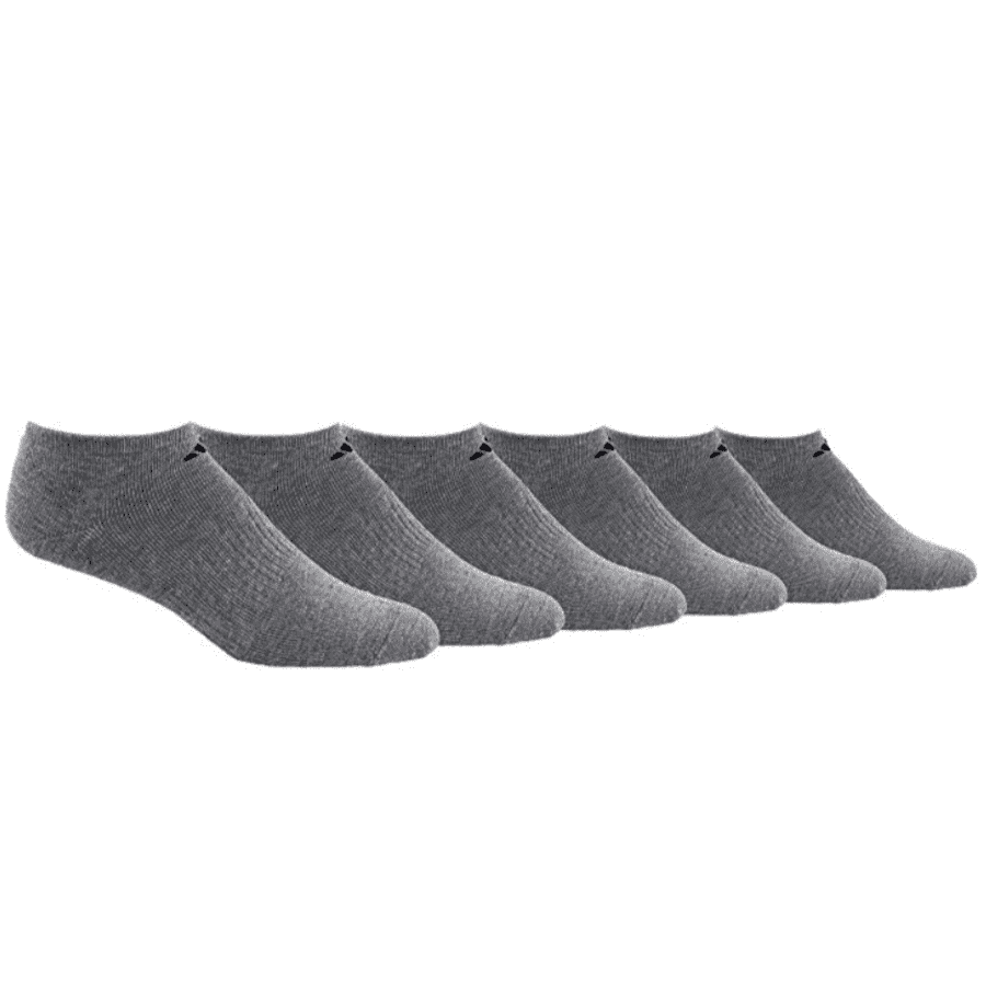 adidas Men's No Show Athletic Socks 6-Pack for $12 adidas Men's No Show Athletic Socks 6-Pack for $12
