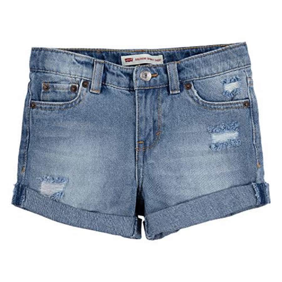Levi's Girls' Girlfriend Fit Denim Shorty Shorts, Miami Vices, 2T for $34