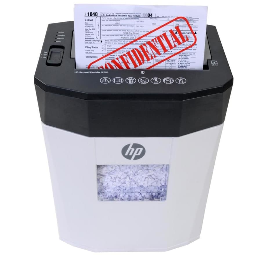 HP AF809 Autofeed Micro-Cut Paper Shredder for $100