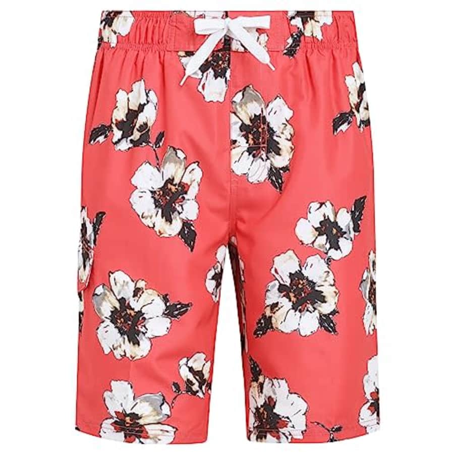 Kanu Surf Men's Standard Iconic Swim Trunks (Regular & Extended Sizes), Antigua Red for $25