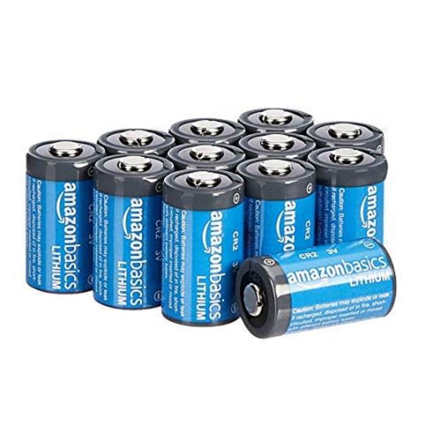 Amazon Basics, Lithium CR2 3 Volt Batteries, 12 Count (Pack of 1) for $21