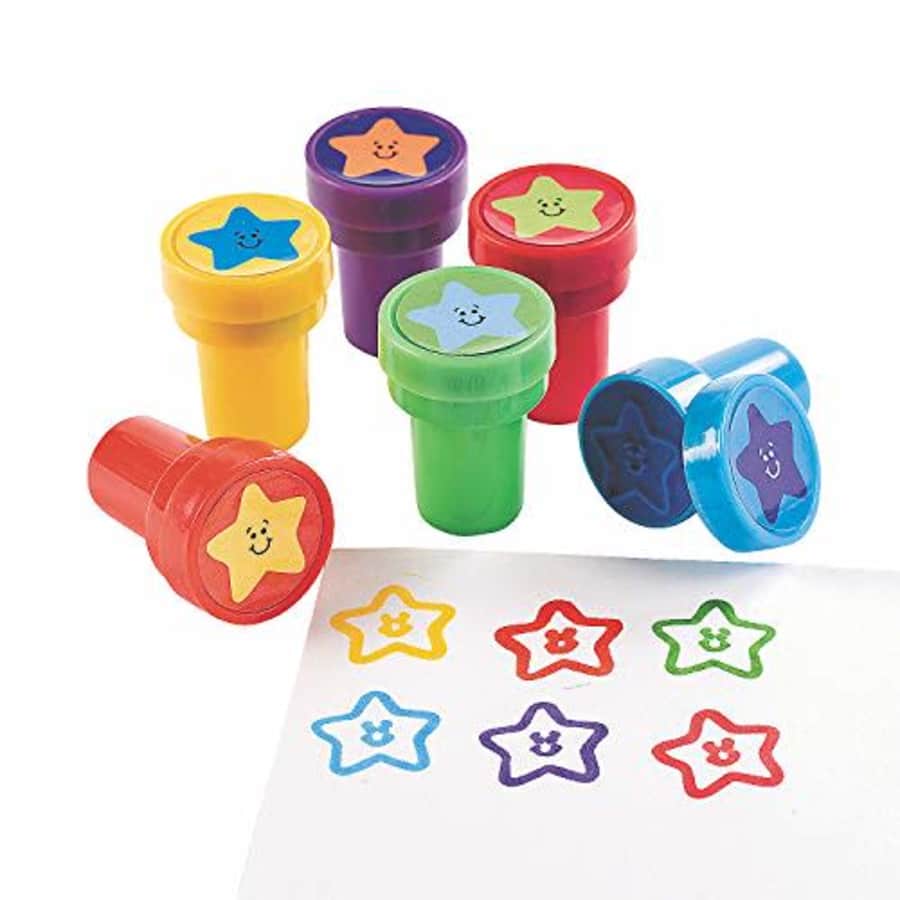 Fun Express Star Stampers - Bulk Set of 24 - Safe and Non-Toxic - Classroom Supplies and Party Favors for $13 Fun Express Star Stampers - Bulk Set of 24 - Safe and Non-Toxic - Classroom Supplies and Party Favors for $13