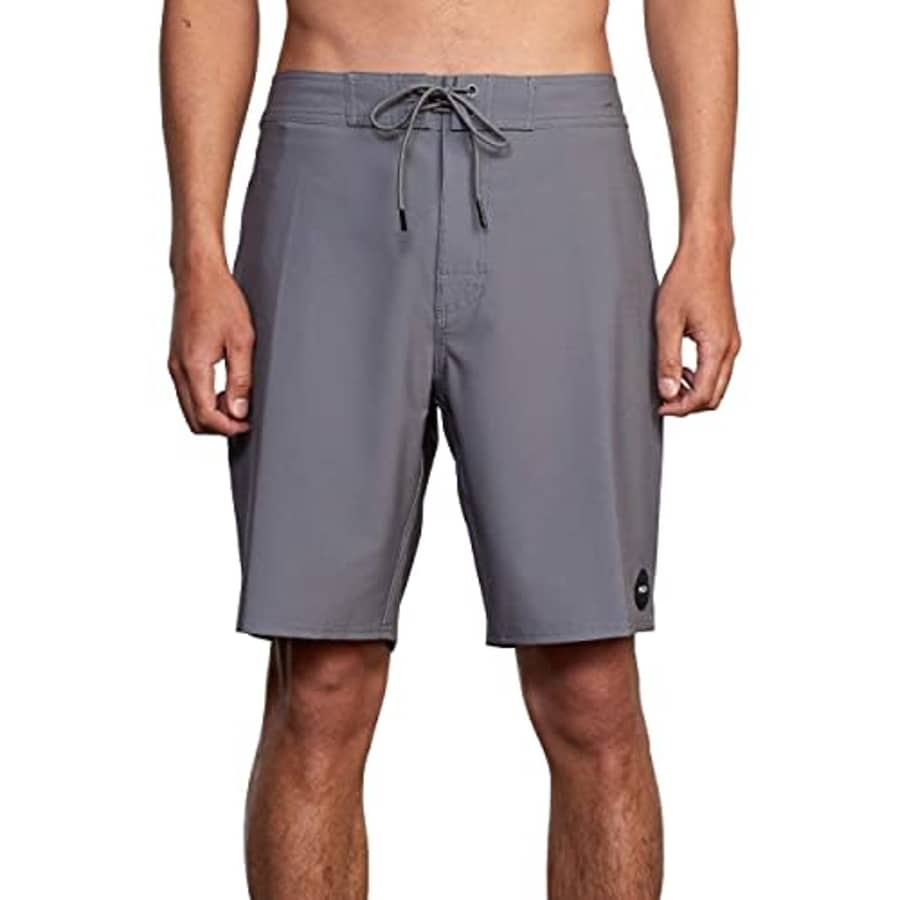 RVCA Men's Standard 4-Way Stretch Fixed Waist 19 INCH Dobby Strch 19 Boardshort/Smoke, 29 for $44