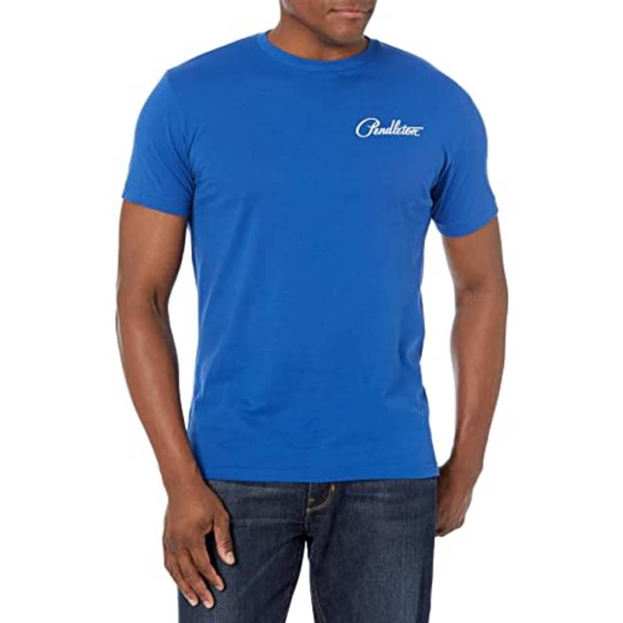 Pendleton Men's Classic Fit Graphic T-Shirt, Royal/White, Medium for $12