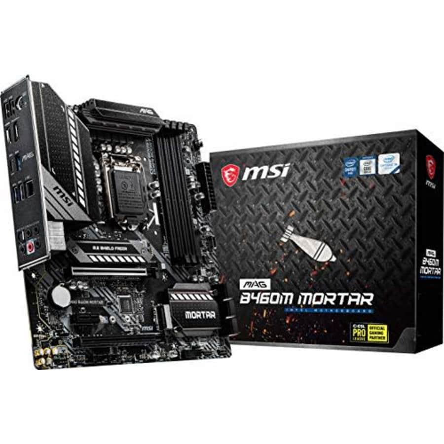 MSI MAG B460M Mortar Gaming Motherboard (mATX, 10th Gen Intel Core, LGA 1200 Socket, DDR4, CFX, for $100