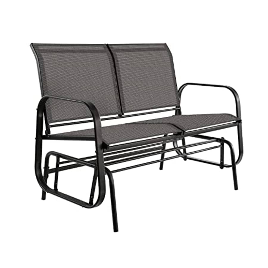 Amazon Basics Outdoor 2-Person Patio Sling Glider Chair - Black for $143 Amazon Basics Outdoor 2-Person Patio Sling Glider Chair - Black for $143