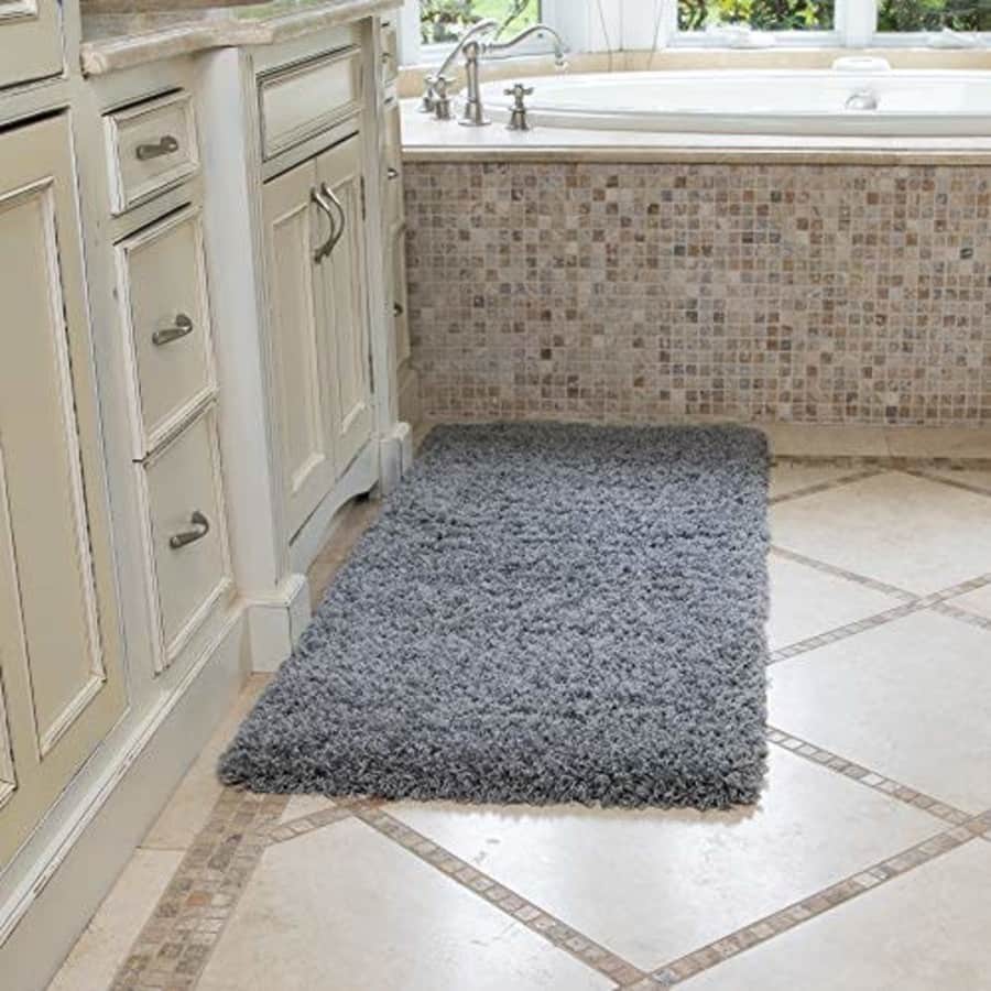 Ottomanson Shag Collection Area Rug, 20" x 59", Gray for $16 Ottomanson Shag Collection Area Rug, 20" x 59", Gray for $16