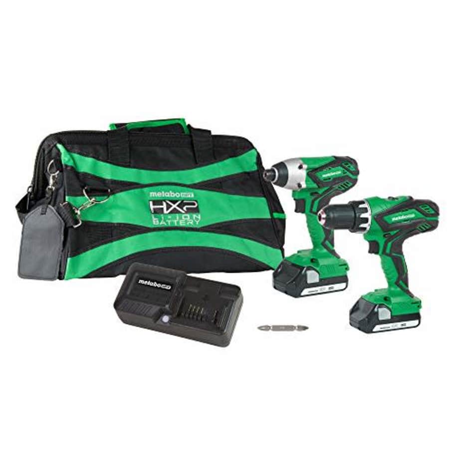 Metabo HPT KC18DGLS 18V Cordless Hammer Drill and Impact Driver Combo Kit, 2-1.5Ah Lithium Ion for $133