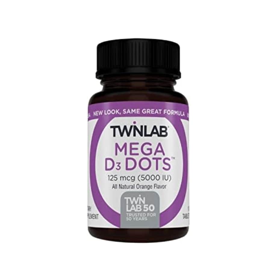 Twinlab Mega D3 Dots - Vitamin D Tablets for Bone Strength, Heart Health, Joint Health, Immune for $7