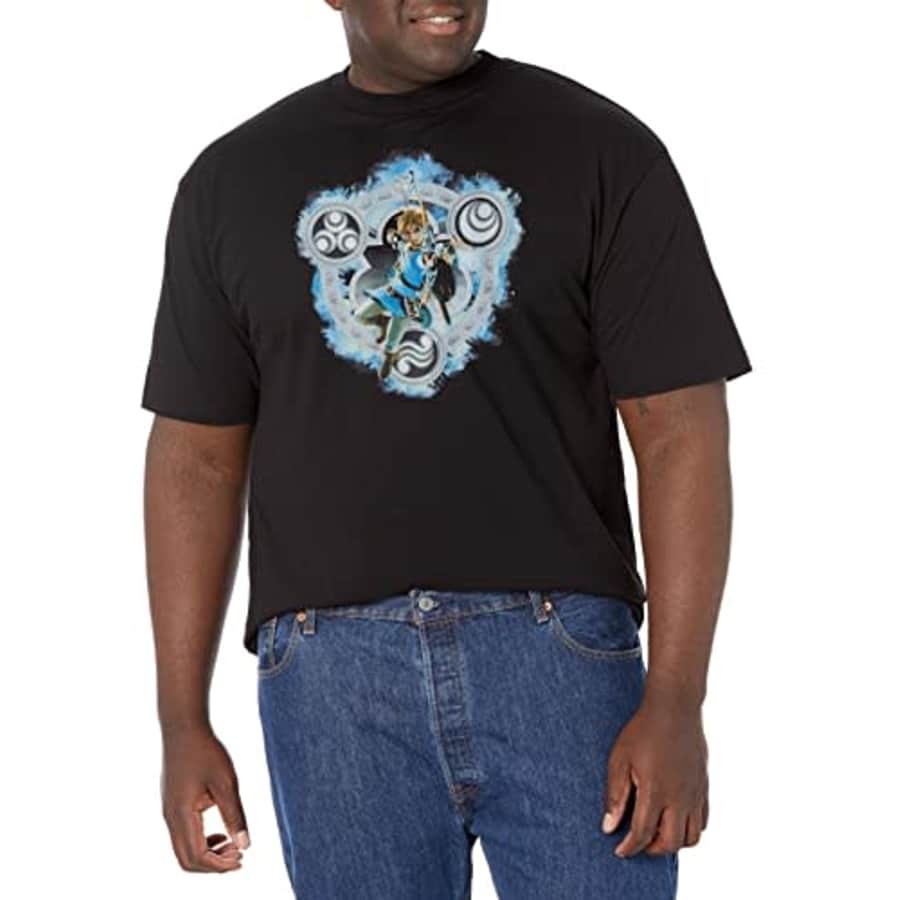 Nintendo Men's Big & Tall Wild Noir T-Shirt, Black, 2X-Large Tall for $8