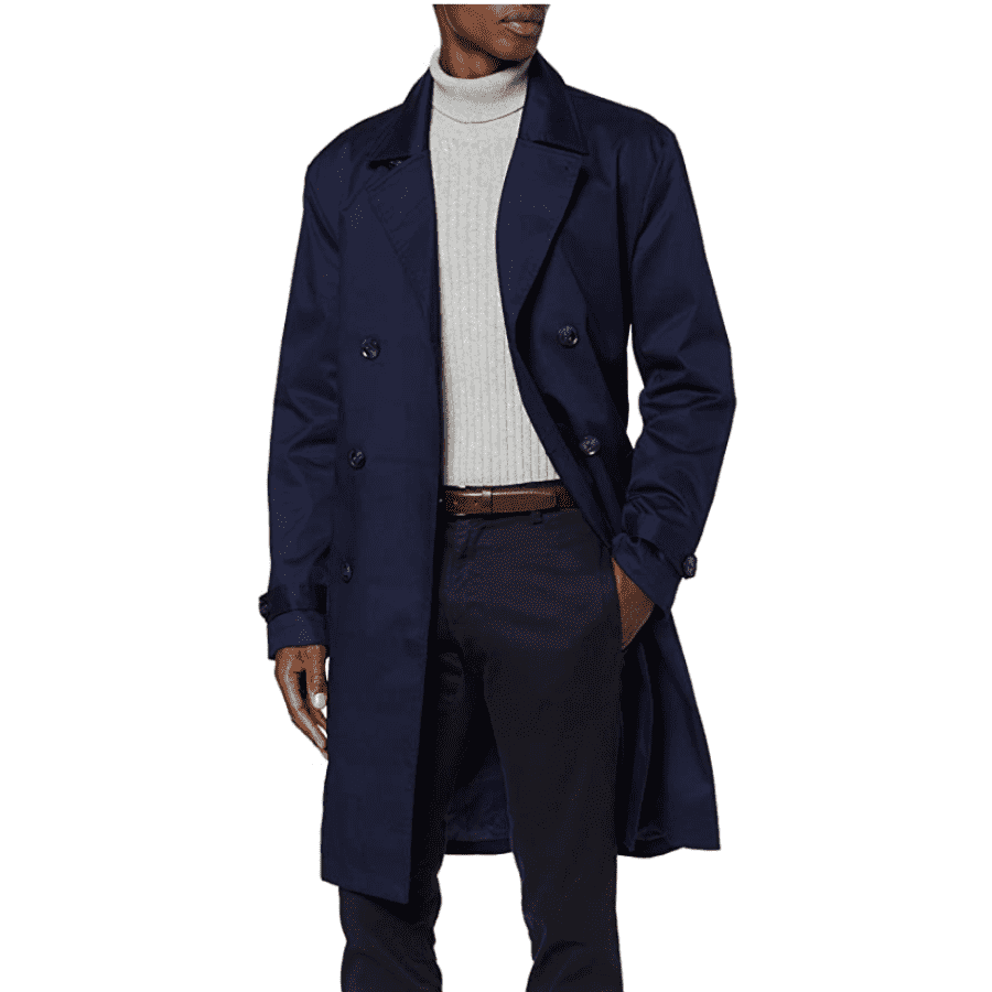 find. Men's Smart Cotton Trench Coat for $36