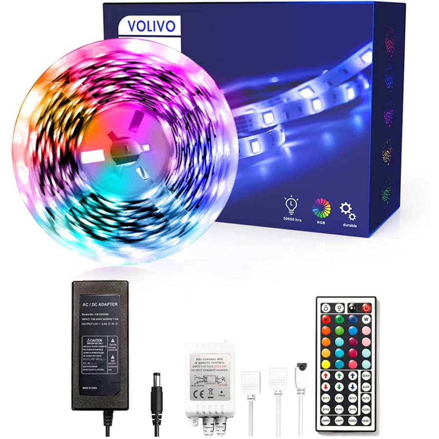 Volivo 16.4-Ft. LED Strip Lights with Remote for $6