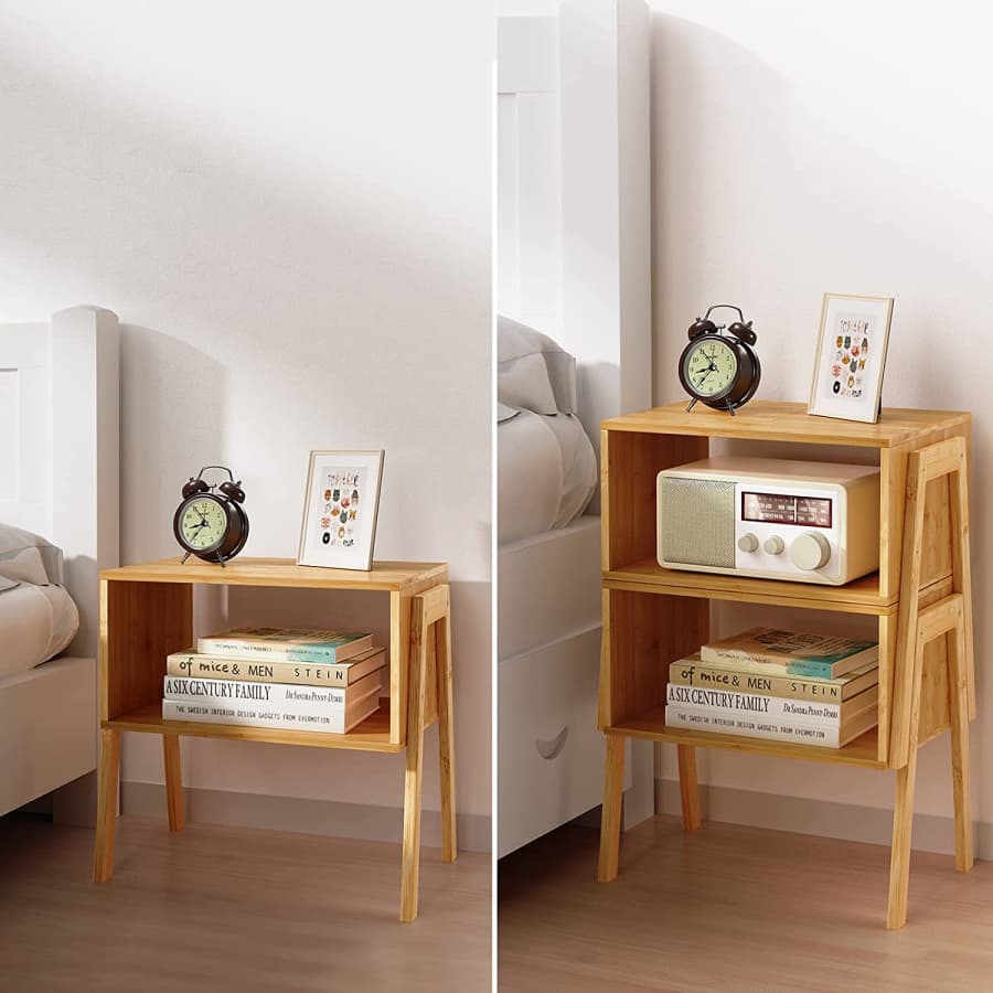 Pipishell Bamboo Stackable End Table 2-Pack for $50 Pipishell Bamboo Stackable End Table 2-Pack for $50