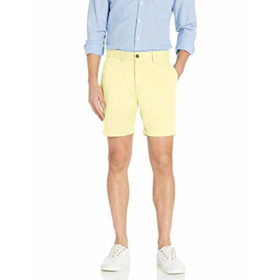 Tommy Hilfiger Men's Casual 7" Stretch Chino Shorts, Wax Yellow, 29 for $34 Tommy Hilfiger Men's Casual 7" Stretch Chino Shorts, Wax Yellow, 29 for $34