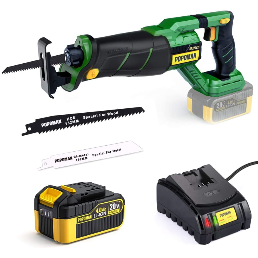 Popoman 20V Brushless Cordless Reciprocating Saw for $72 Popoman 20V Brushless Cordless Reciprocating Saw for $72