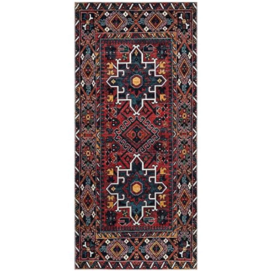 Ottomanson Machine Washable Wrinkle Free Oriental Design Cotton 3x6 Traditional Flatweave Area Rug for $23