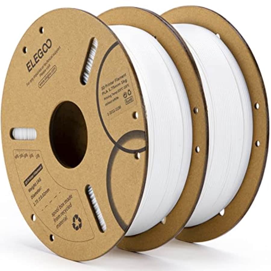 ELEGOO 1.75mm PLA 3D Printer Filament, Dimensional Accuracy +/- 0.02 mm, Compatible with Most FDM for $25