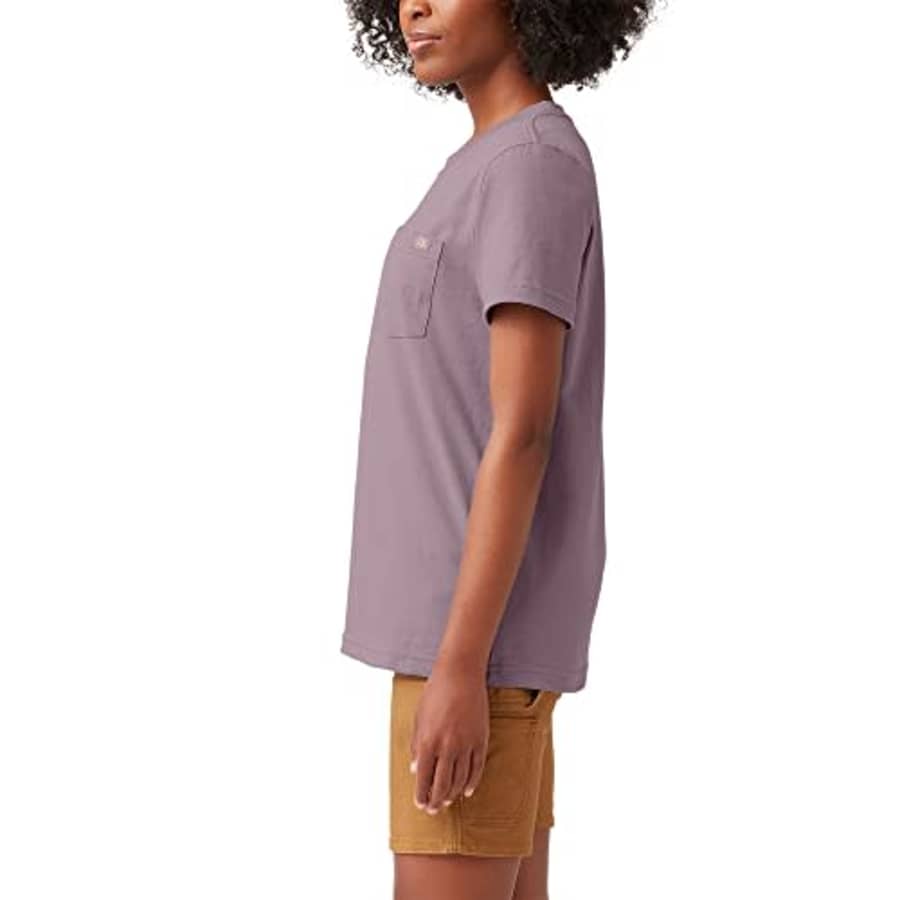 Dickies womens Women's Short Sleeve Heavyweight T-shirt T Shirt, Lilac, Medium US for $23