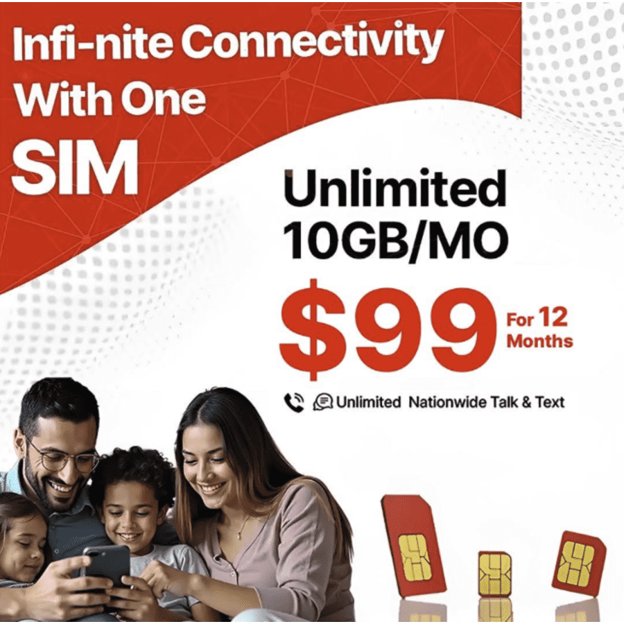 Infimobile 10GB Unlimited Talk & Text: Just $99/Year